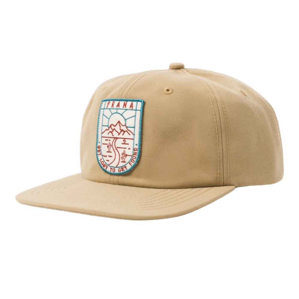 PrAna Hat Cap Nomad Get Lost to Get Found 100% Recycled with Sun Protection TAN